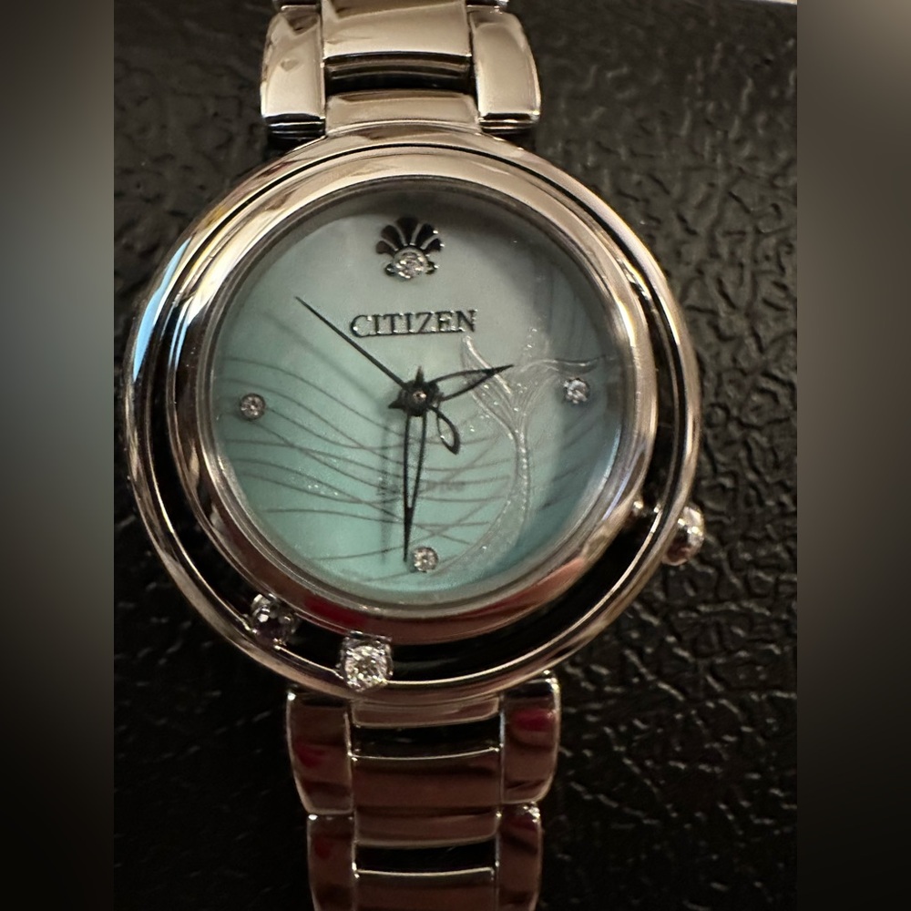 Ladies or Girls Citizen Disney Ariel diamond and crystal accent watch
